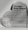 Memorial heart letter from heaven