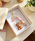Highland cow keyring