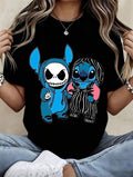 Skeleton & alien T-shirt