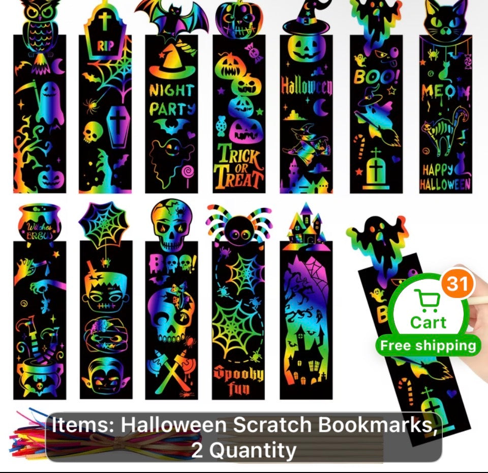 Halloween scratch art
