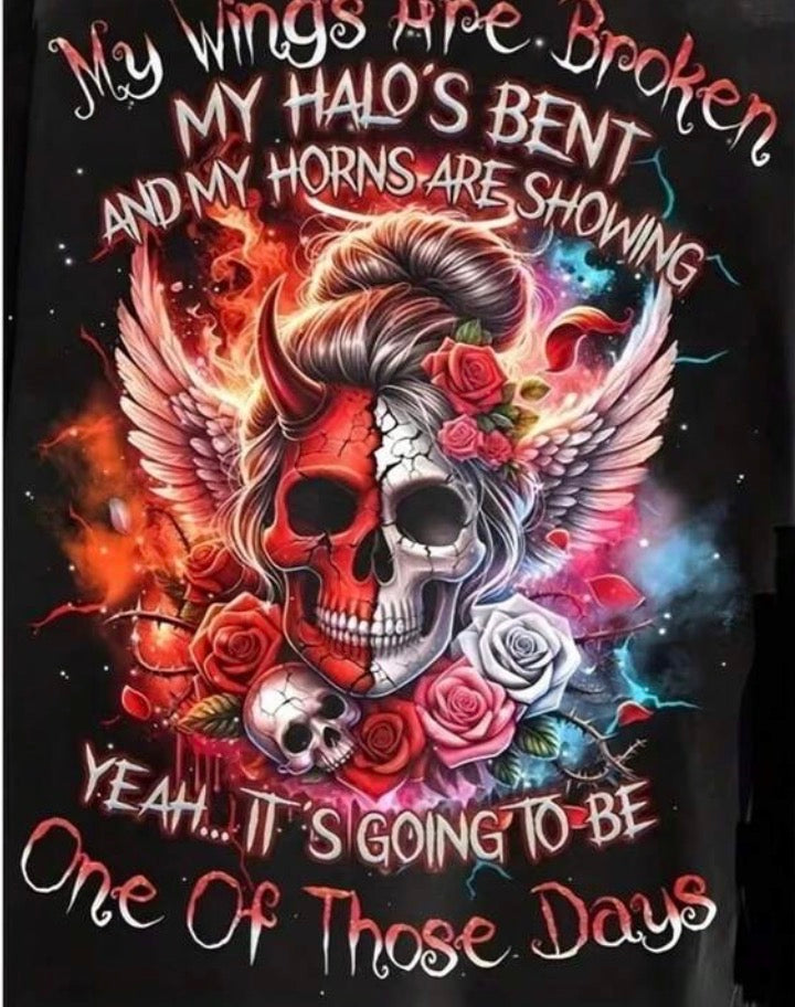 Devil skull diamond art
