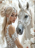Horse & queen diamond art