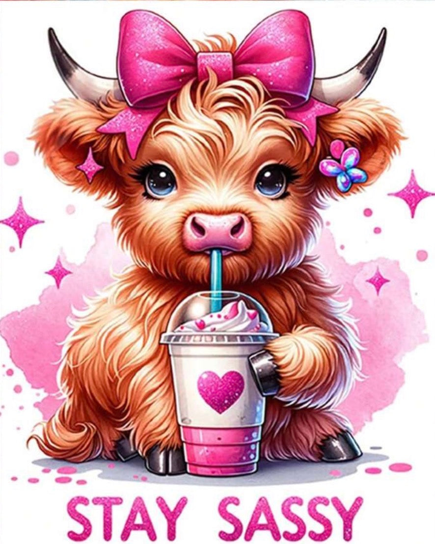 Sassy cow diamond art