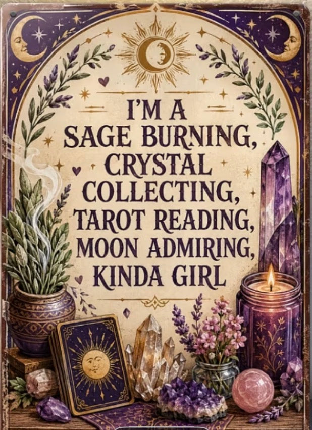 Wooden witch printed sign
