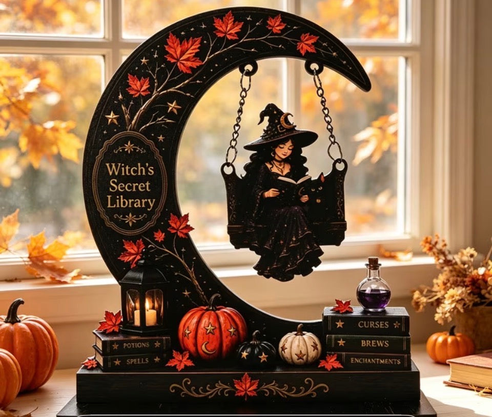 2d wooden witch secret library