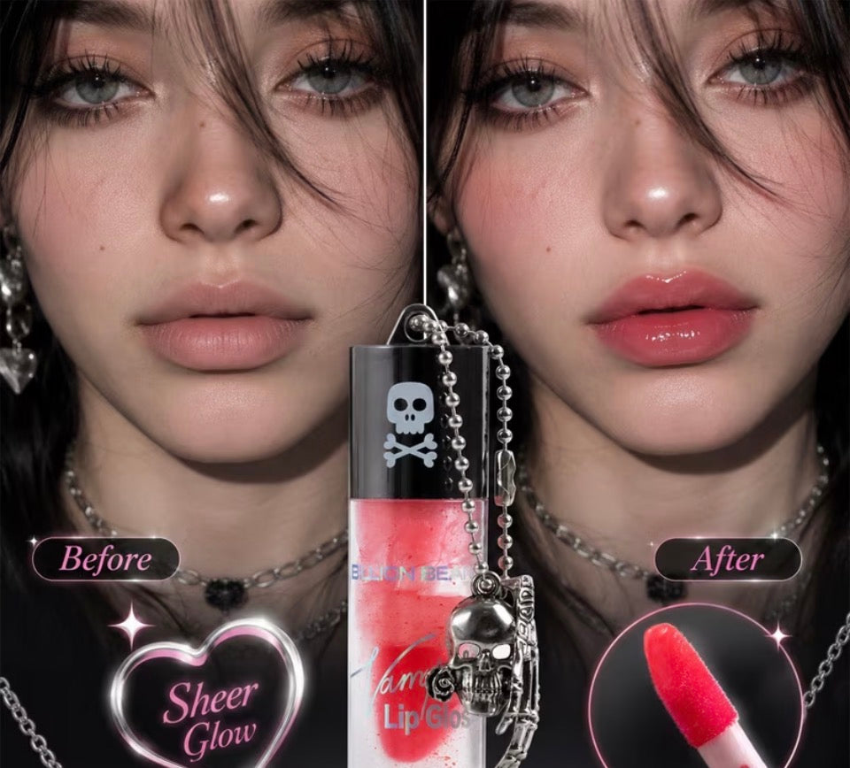 Gothic skull lip gloss