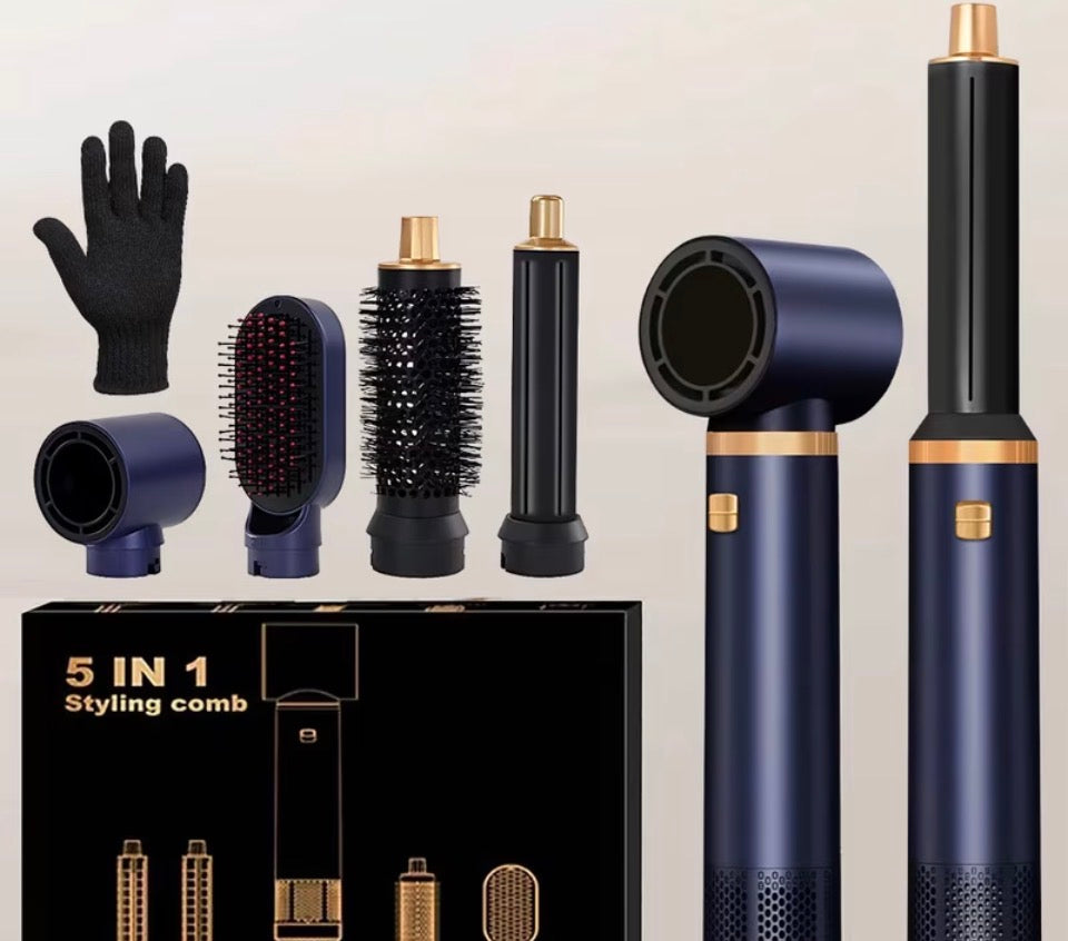 5 in 1 hairdryer/ curling wand set