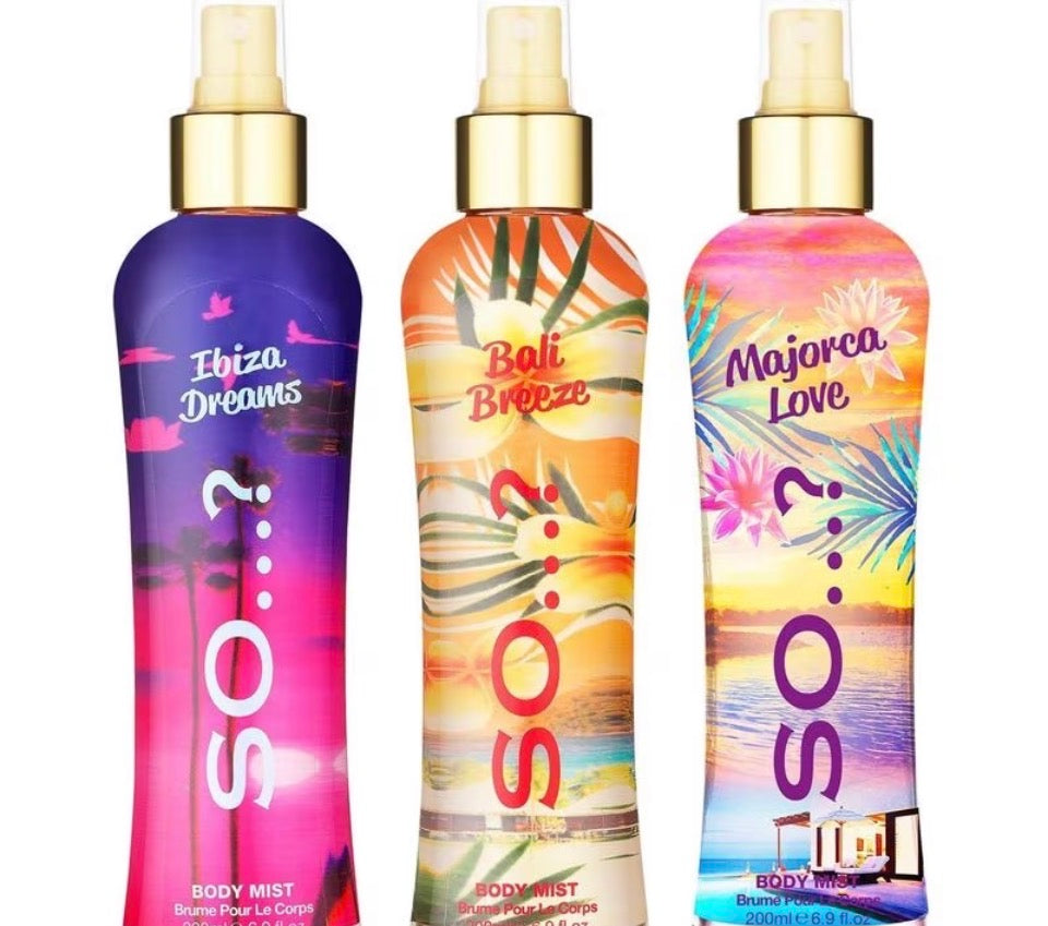 So body mist 3pc