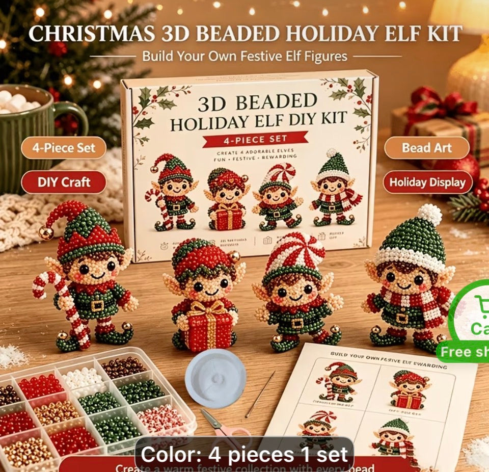 3d beaded elf kit