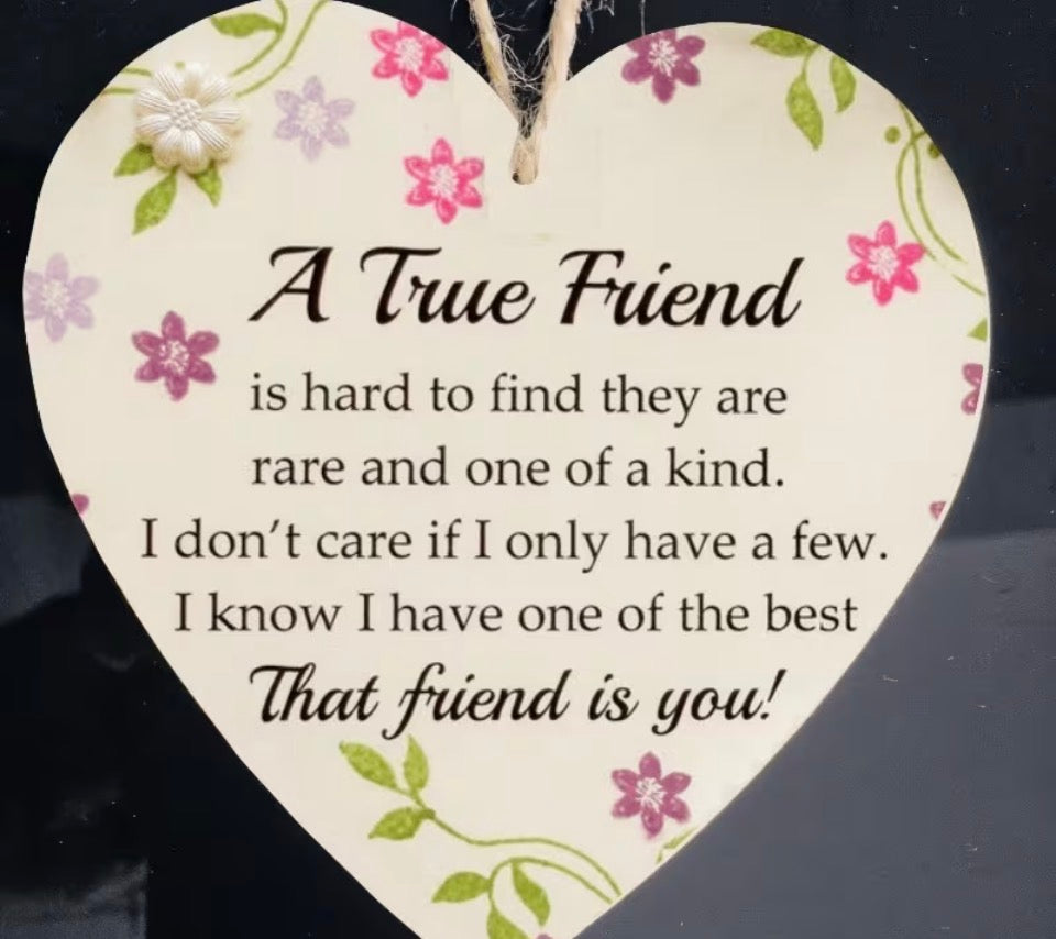A true friend plaque