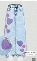 Girls teen patch jeans