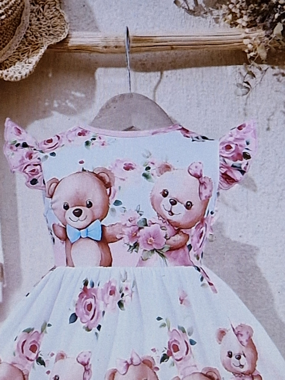 Girls floral bear dress