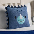 Kids Character Dinosaur Boucle Filled Cushion - Blue