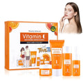 Complete Facial Skincare Set 4 Pieces, Skincare Kit with Cleanser, Toner, Serum and Vitamin C Face Cream, Hydrating and Brightening, Gift Set for Women, Ideal for Travel and Daily Use