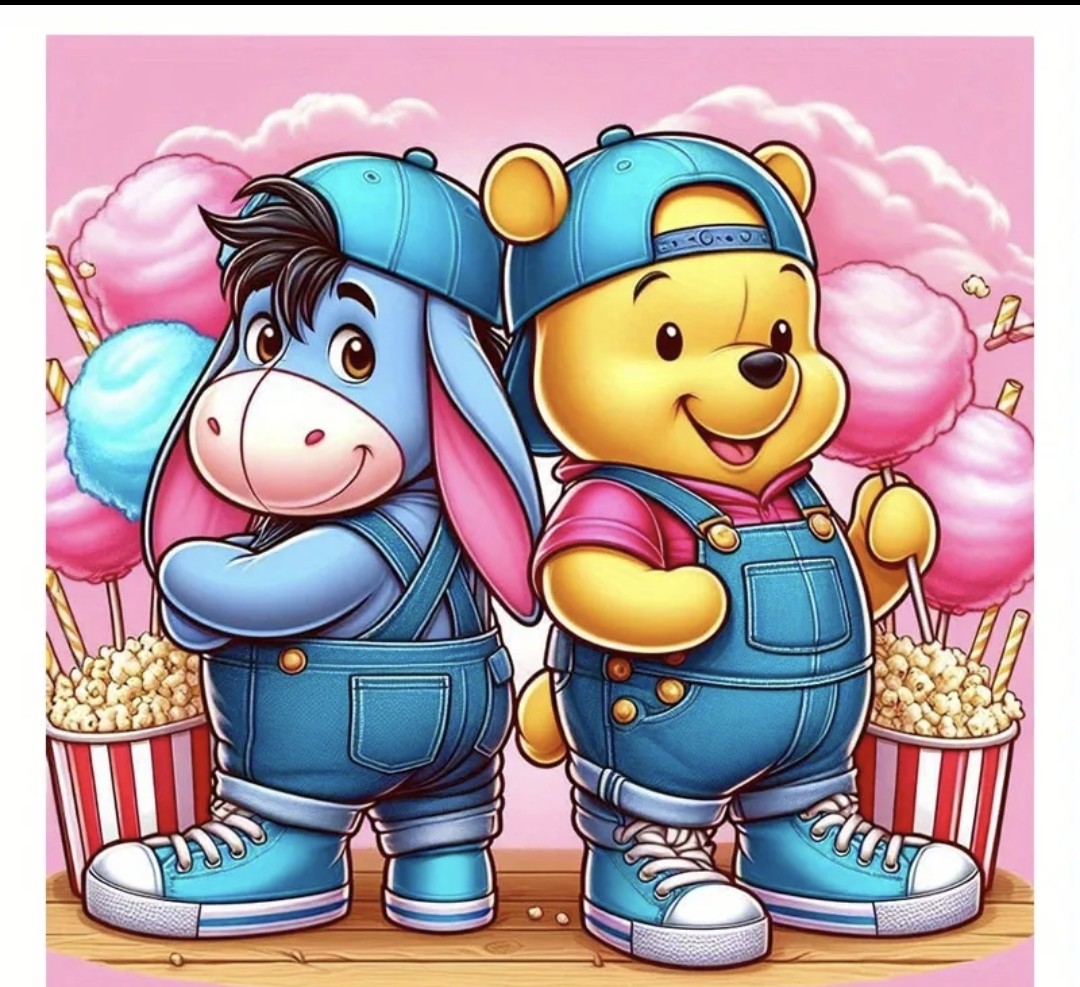 Bear & Donkey diamond art
