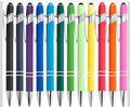 12 pcs Ballpoint Pens Retractable Multipack 2 in 1 Pens set with Stylus tip Black Ink funny pens for work colleagues cute stationary Women Men office gift(Rainbow)