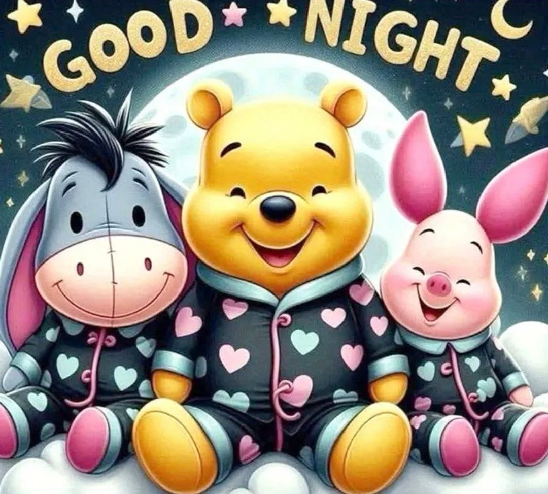 Bear,Donkey & Piggy diamond art