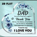 1pc Acrylic Heart Dad Thank You Plaque, Father's Day