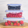 Rectangle Plastic Storage Set, 3 Piece - Clear