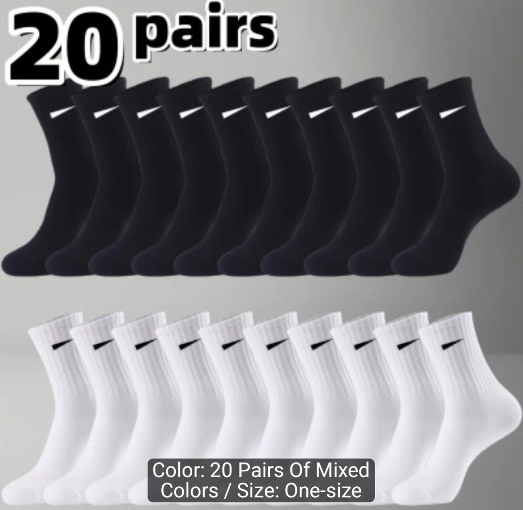 20-pair 168 Knitted Ribbed Triangle Gusset Ankle Socks
