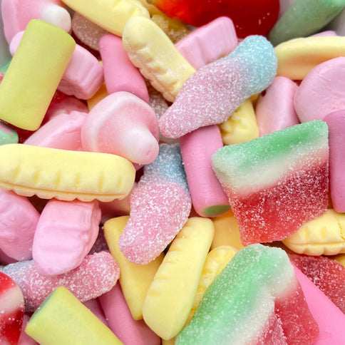 Mixed Pick n Mix Retro Fizzy Gummy Foamy Sweets Assorted Bag 250g