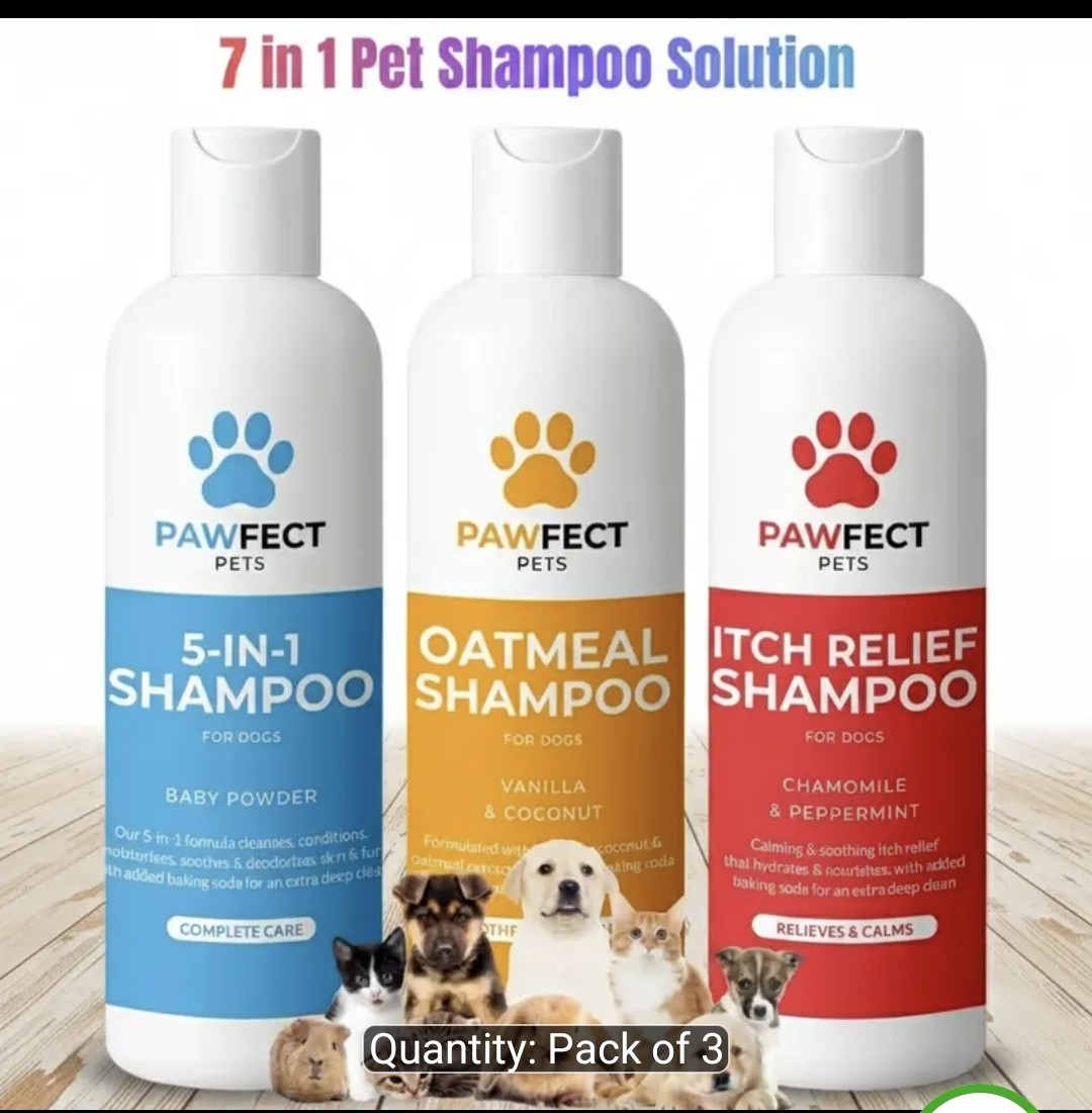 Pet shampoo set of 3