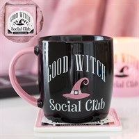 Bad Witch Social Club Mug and Coaster Set