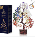 Chakra Crystal Tree of Life, Room Decor Home Decor Accessories, Crystals House Warming Gifts New Home,Healing Crystals, Money Tree With Necklace, Crystal Gifts for Women