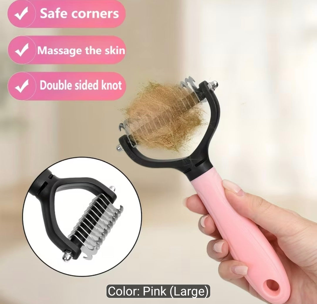 Pet Comb for Teddy Dogs, Dual-Sided Detangling Brush for Dogs and Cats, Dog Grooming