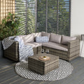 Tuscany 5 Seater Rattan Sofa Set - Grey