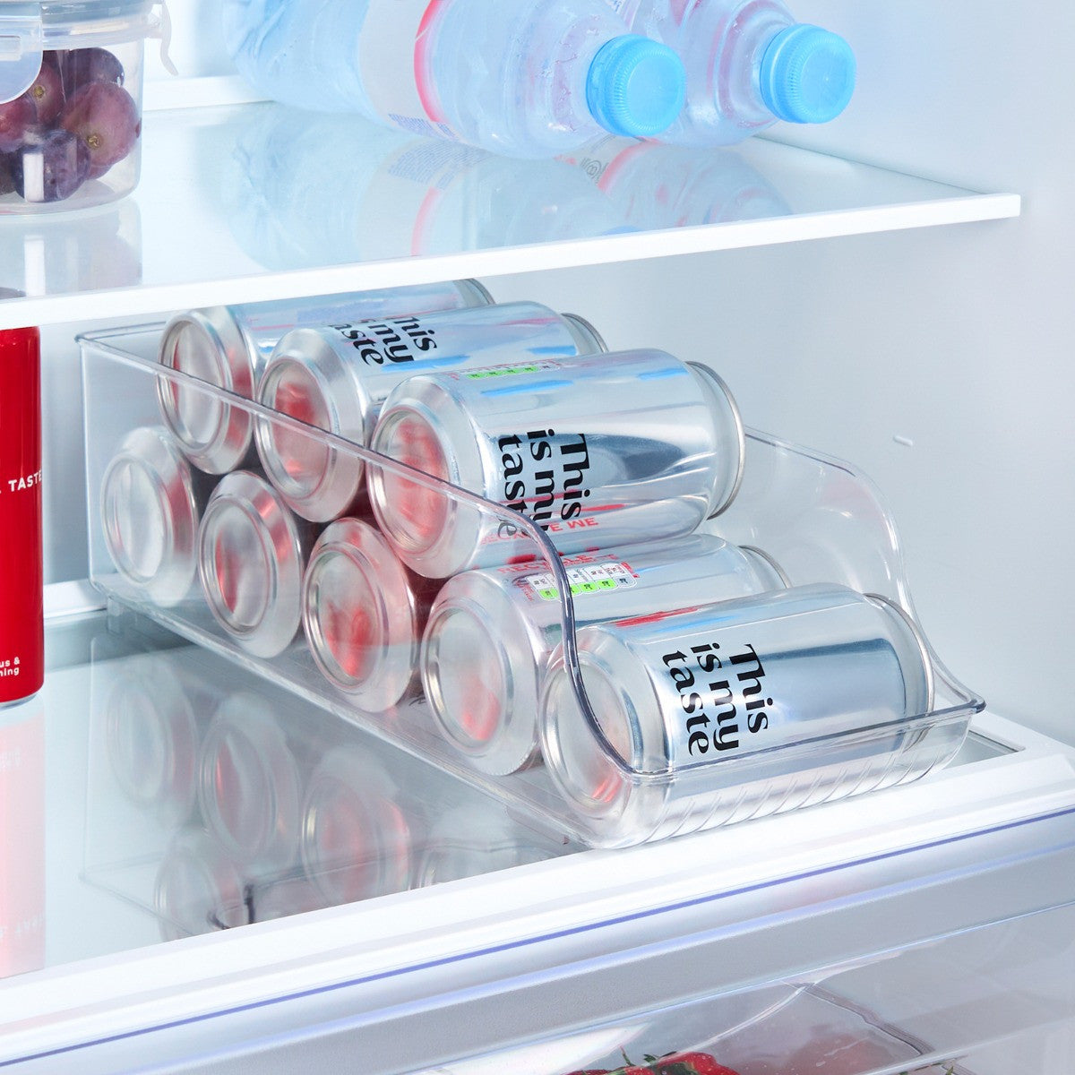 Fridge 9 Can Storage Container - Clear