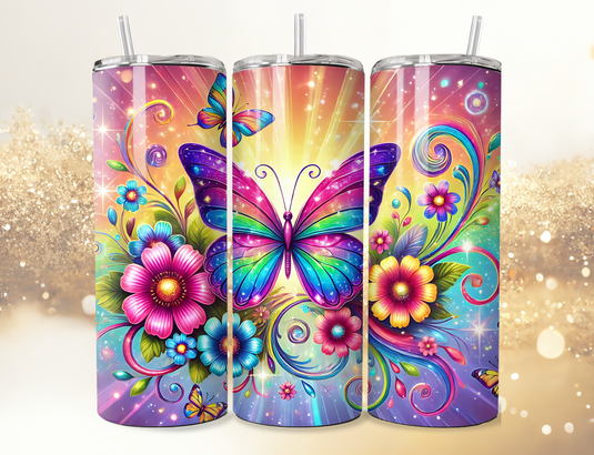 20 oz Tumbler Bright Butterfly