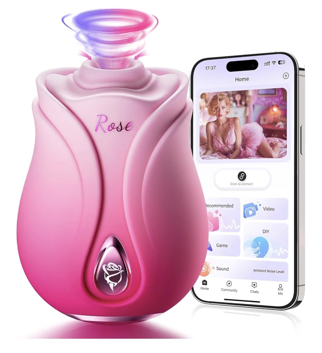 Lolitree Luxury Rose Suction Vibrator for Women