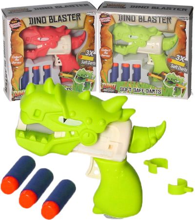 Jurasic Beasts Dino Soft Dart Gun Blaster, by A to Z Toys, Assorted Picked At Ra