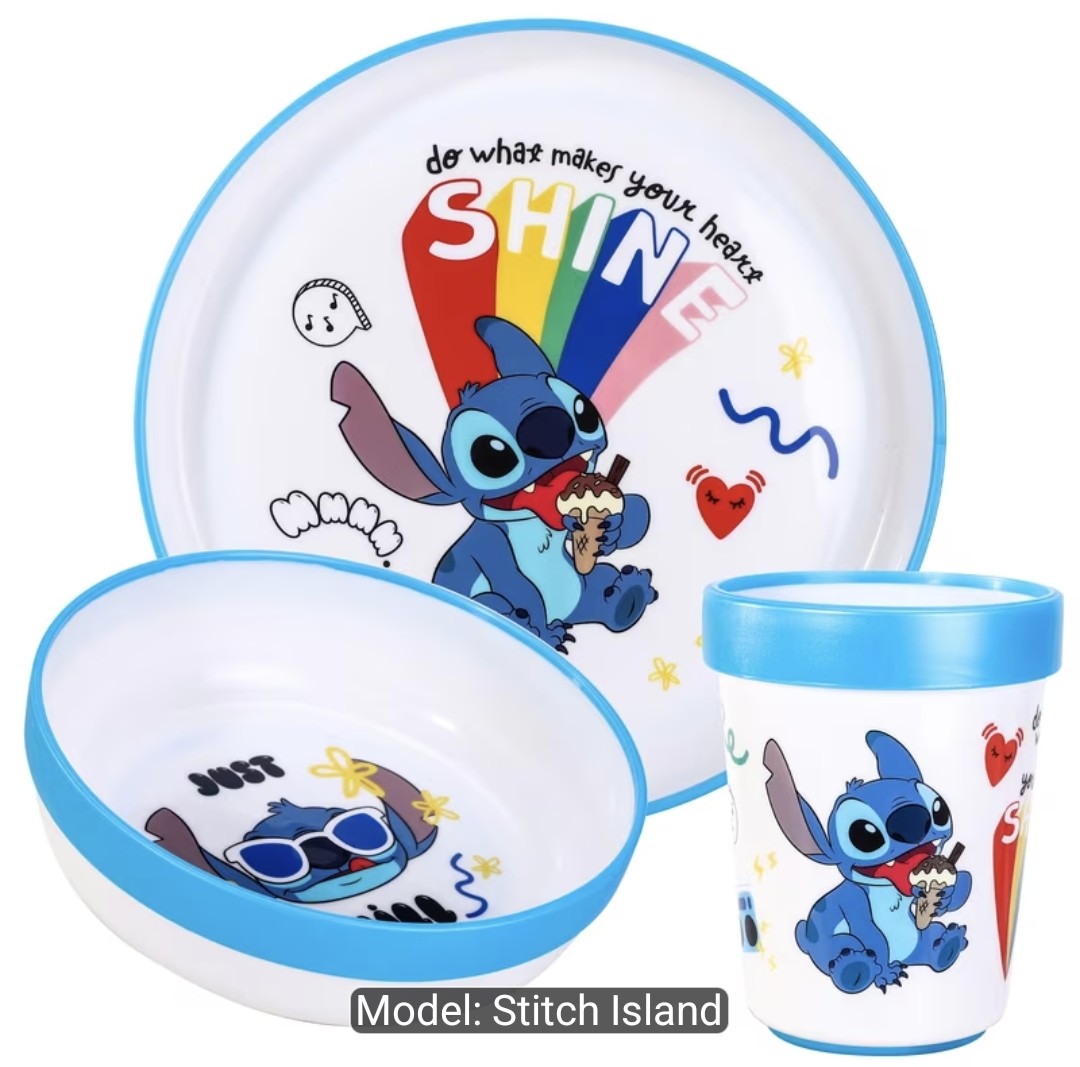 Blue Alein Kids plate set