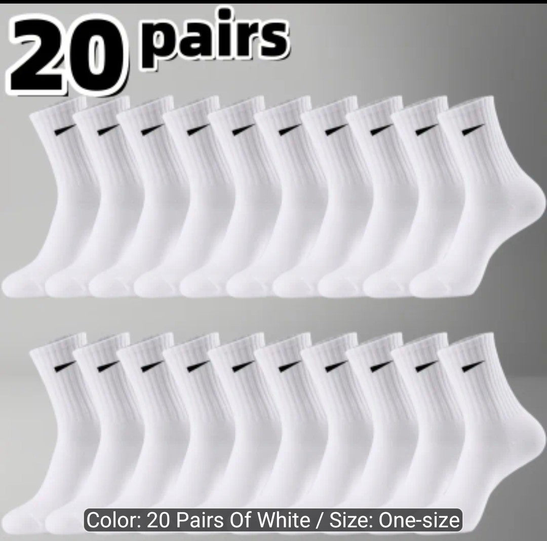 20-pair 168 Knitted Ribbed Triangle Gusset Ankle Socks