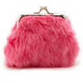 Pink Furry Coin Purse