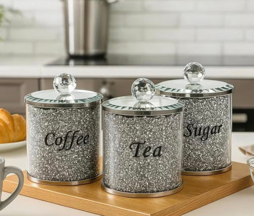 3-Piece Kitchen Storage Canisters with Lids