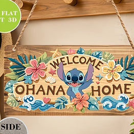 Blue Alein Hanging Plaque