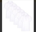White 5 Pack) Kids Boys School  T-Shirts Summer Soft Plain Polo