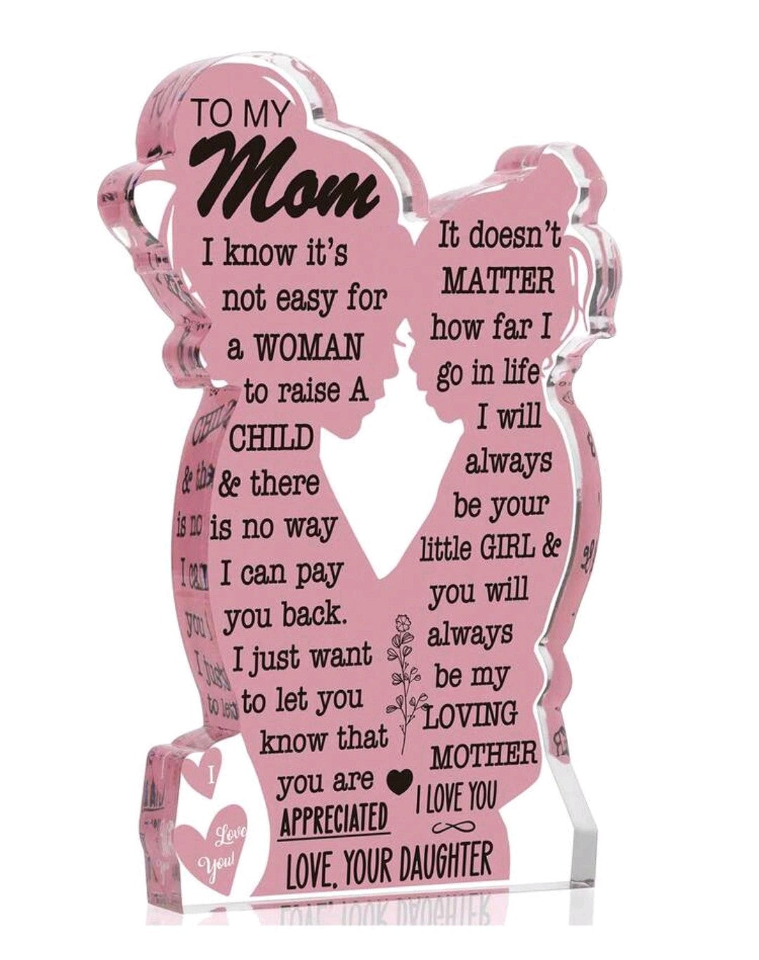 1pc Acrylic Decoration Gift For Mom From Daughter/Son, Creative Gift For mom's