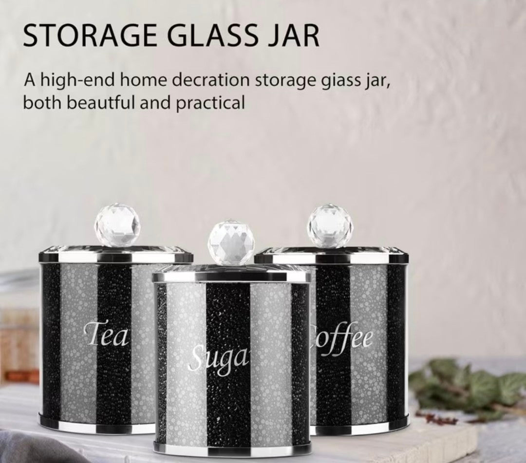 3-Piece Kitchen Storage Canisters with Lids