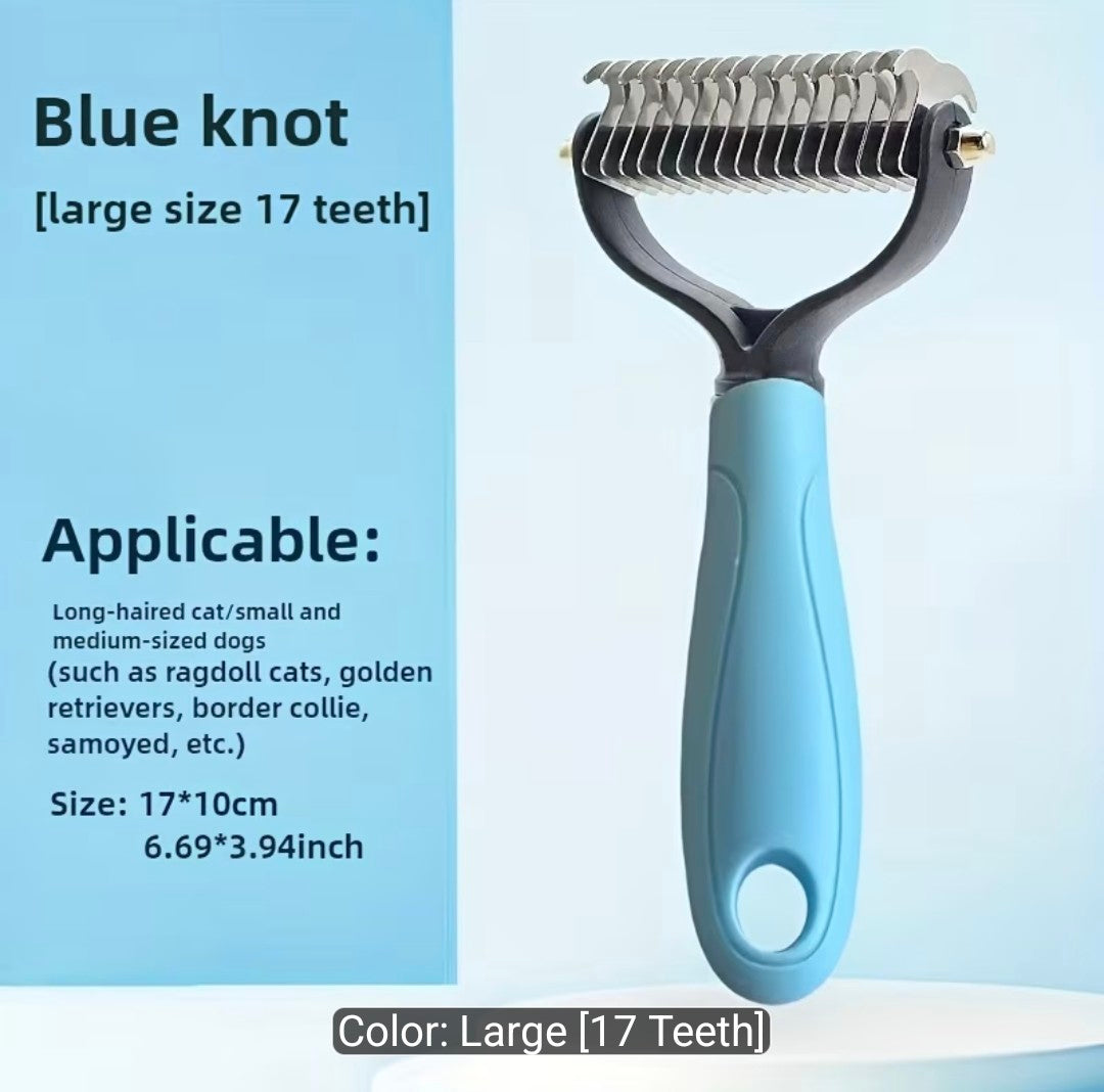 Pet Comb for Teddy Dogs, Dual-Sided Detangling Brush for Dogs and Cats, Dog Grooming