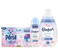 Pure Heaven Scent Laundry Care Bundle – Fabric Conditioner (38 Wash), Scent Booster Elixir (342ml), Persil Capsules(33 Wash), Long-Lasting Fragrance, Gentle & Fresh Laundry Care