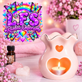 Pink Fluted Oil Burner and Wax Warmer