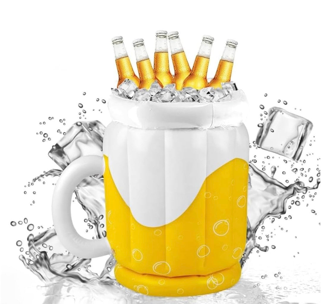 Inflatable Cooler, Party Floating Portable Beverage Rack for Summer, Party, Pool, Water Fun, Beach, Theme Art